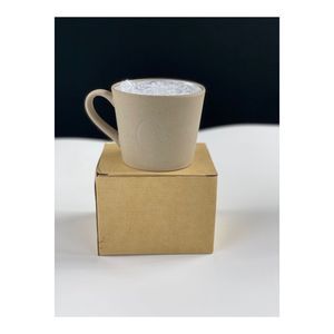 Leeds Ceramic Mug Coffee Cup NIB Neutral Earth Tones Tan Textured